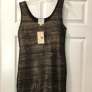 Black/gold cocktail dress